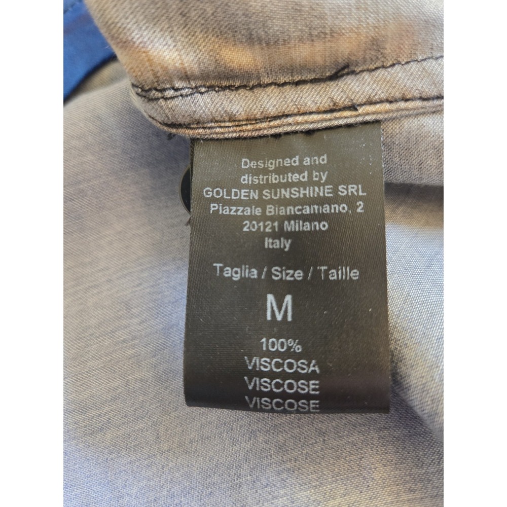 Blue Sky Inn Men's Button Up Viscose SS Shirt Made In Italy Size Med NEW! $375 - Picture 8 of 14
